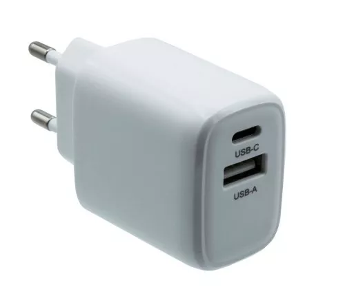 USB C+A charging set 20W, PD, white, 1m Lightning/C 20W, 3.6V~5.9V/3A; 6~9V/2A; 9V~12V/1.5A